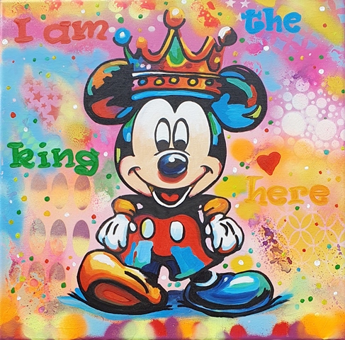 Pop Art - Originalwerk-I am the King- Mickey Mouse.jpg
